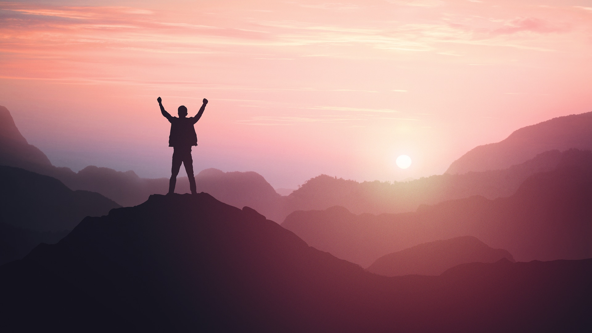 Man Achieving Life Goals
