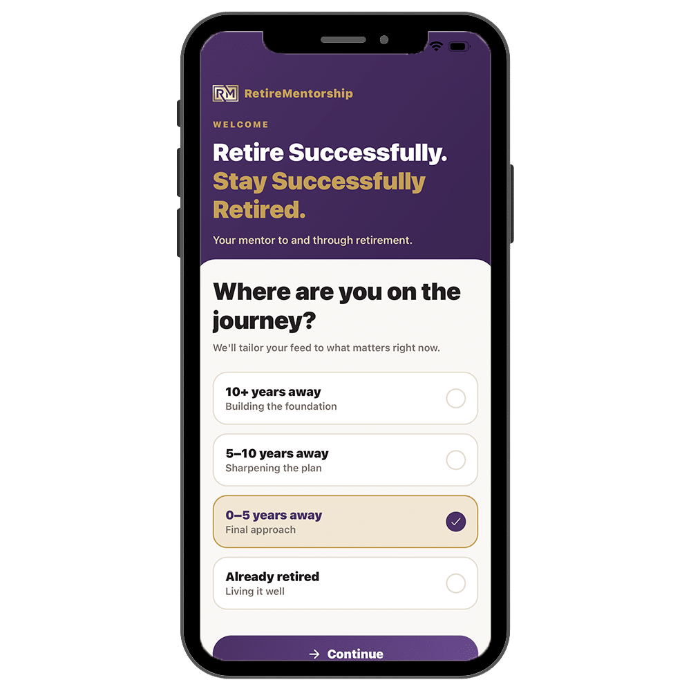 RetireMentorship App Journey